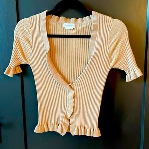 Tan button up sweater